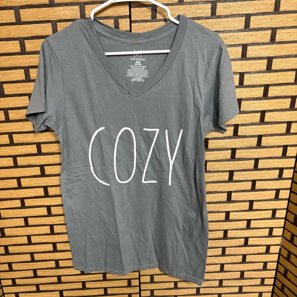 George Gray Cozy Longer Length V Neck‎ Tee Size Small